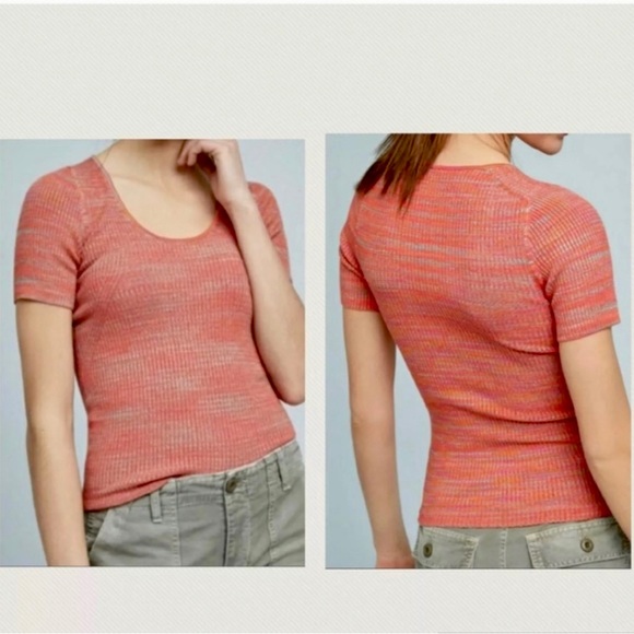 Moth by Anthropologie Ribbed Short Sleeve Sweater - Picture 3 of 7